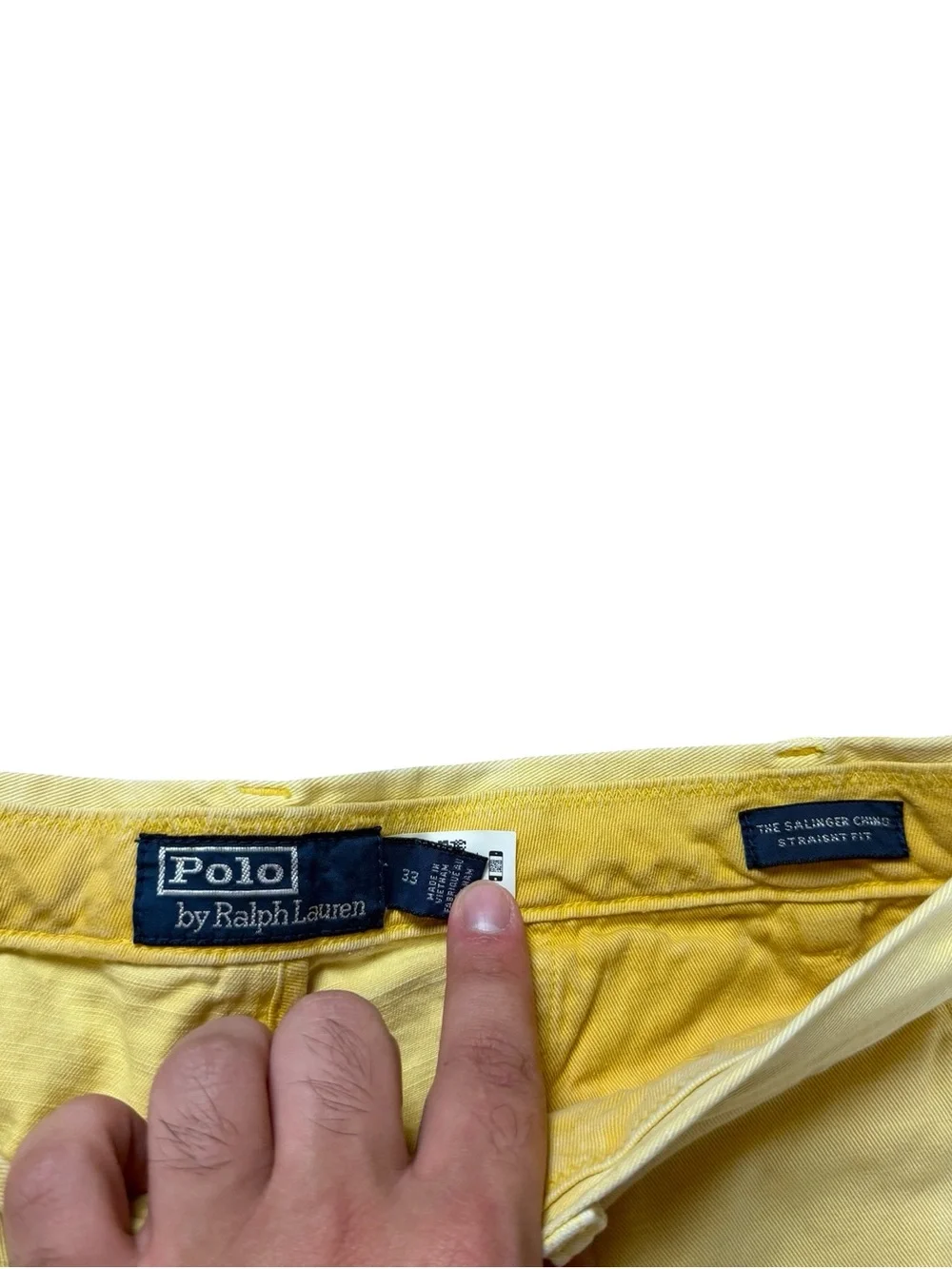 Mens Polo Ralph Lauren The Salinger Chino Yellow Summer Shorts Size 33